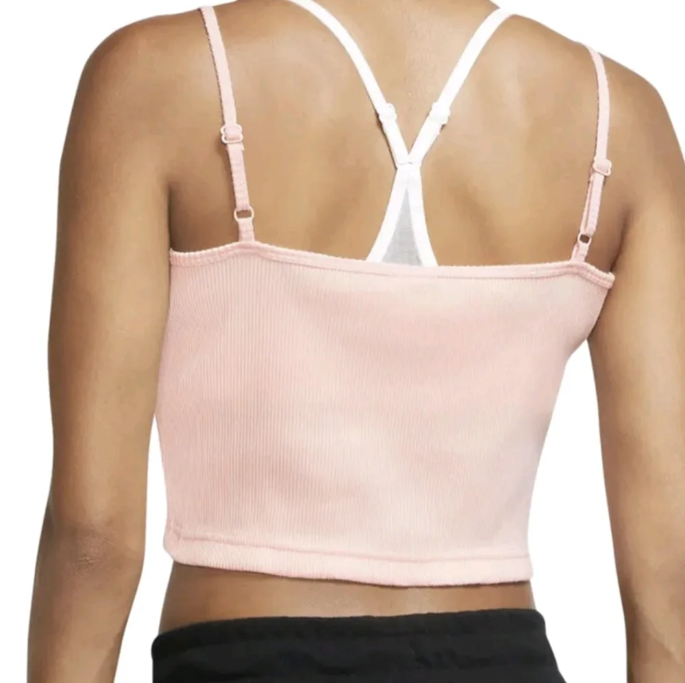 Nike Sportswear Essential Pink Ribbed Crop Top